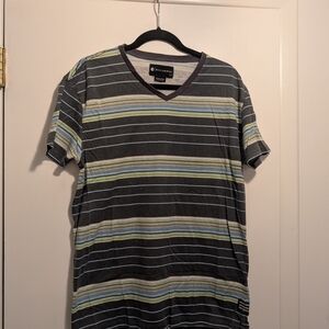 Billabong Men's Striped Gray T-Shirt